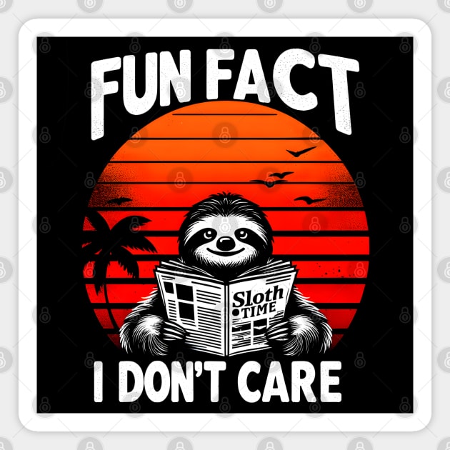 Fun Fact 'Sloth Time' Magnet by MakerMind8.2